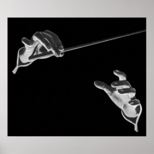 ヴィンテージ音楽、指揮者の手 – バトン ポスター