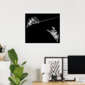 ヴィンテージ音楽、指揮者の手 – バトン ポスター (ホームオフィス)