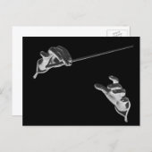 ヴィンテージ音楽、指揮者の手 – バトン ポストカード (正面/裏面)