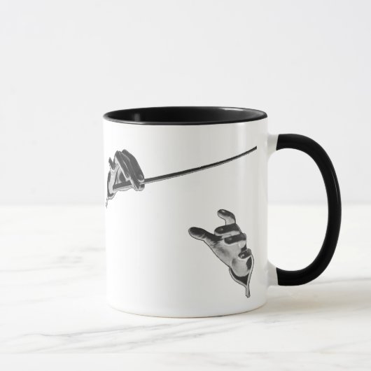 ヴィンテージ音楽、指揮者の手 – バトン マグカップ (右)