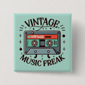 ヴィンテージ音楽 缶バッジ (正面)