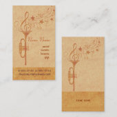 ヴィンテージ音楽Trompetの角のスクール・バンドプレーヤー 名刺 (正面/裏面)