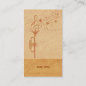 ヴィンテージ音楽Trompetの角のスクール・バンドプレーヤー 名刺 (裏面)