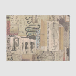 ヴィンテージ音符ギターバイオリンミュージシャン 薄葉紙