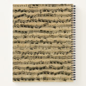 ヴィンテージ音符ノート ノートブック (裏面)