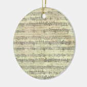 ヴィンテージ音符パターン音楽テーマミュージシャン セラミックオーナメント (左)