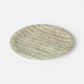 ヴィンテージ音符パターン音楽テーマミュージシャン ペーパープレート (アングル)