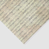 ヴィンテージ音符パターン音楽テーマミュージシャン 薄葉紙 (詳細)