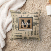 ヴィンテージ音符ミュージシャンモノグラム クッション (ブランケット)