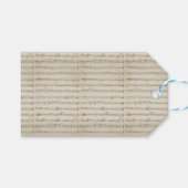 ヴィンテージ音符 ギフトタグ (正面(横))