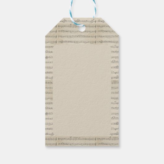 ヴィンテージ音符 ギフトタグ (裏面)