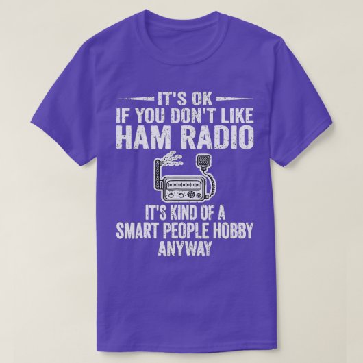 ヴィンテージ頭が切れるピープルHobby Ham Radio Operators Ama Tシャツ (デザイン正面)
