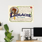 ヴィンテージ顔粉末Ad 1907年（着色済み） ポスター (ホームオフィス)