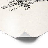 ヴィンテージ顕微鏡イラストレーションレトロ顕微鏡 フォトプリント            (角)