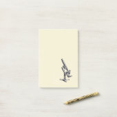 ヴィンテージ顕微鏡イラストレーション付箋 ポストイット (デスク上)