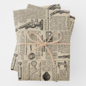 ヴィンテージ顕微鏡カタログページ ラッピングペーパーシート (インサイチュ)