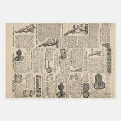 ヴィンテージ顕微鏡カタログページ ラッピングペーパーシート (正面)