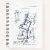 ヴィンテージ顕微鏡特許イラストレーショングラフ ノートブック (正面)