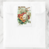 ヴィンテージ類別花シードパケット スクエアシール (バッグ)