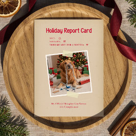 ヴィンテージ風おもしろ犬の写真 クリスマス ホリデー ポストカード
