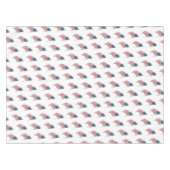 ヴィンテージ風になびく米国愛国国旗 テーブルクロス (正面(横))