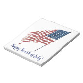ヴィンテージ風になびく米国愛国国旗 ノートパッド (回転)
