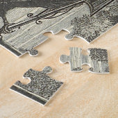 ヴィンテージ風に乗った鳥のパズル ジグソーパズル (側面)