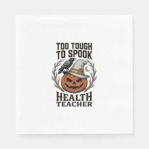 ヴィンテージ風に彫刻された健康教師のハロウィンTシャツPu スタンダードランチョンナプキン