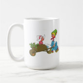 ヴィンテージ風のオランダの子供2人マグカップ コーヒーマグカップ (左)