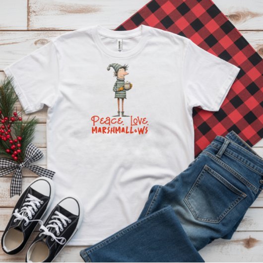 ヴィンテージ風のキャラクター・エルフの皮肉な願い Tシャツ