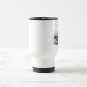 ヴィンテージ風のニワトリのペン画イラスト トラベルマグ (中央)
