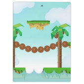 ヴィンテージ風のビデオゲーム ヤシの木 クリップボード (裏面)