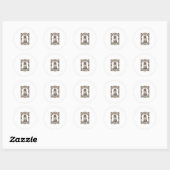ヴィンテージ風の名言入りコリー犬愛好家Tシャツ ラウンドシール (シート)