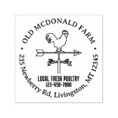 ヴィンテージ風の天気ベーンカントリーファームロゴ セルフインキングスタンプ (デザイン)