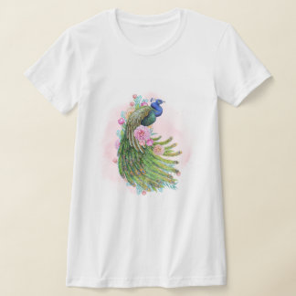 ヴィンテージ風の孔雀Tシャツ Tシャツ