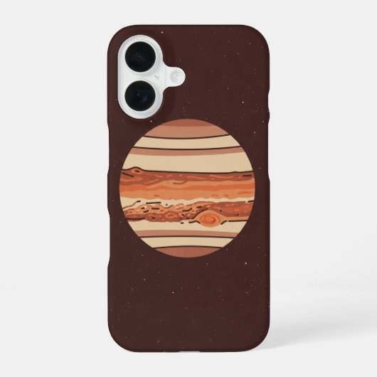 ヴィンテージ風の木星 iPhone 16ケース (裏面)