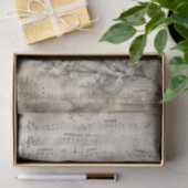 ヴィンテージ風の松ぼっくりが楽譜に 薄葉紙 (ギフト)