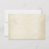 ヴィンテージ風の経年劣化した結婚式の招待状 出欠カード (裏面)