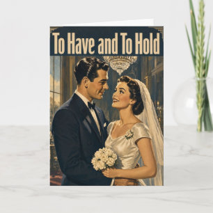 ヴィンテージ風の結婚カード 永遠の愛を誓うために カード