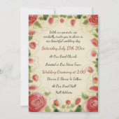 ヴィンテージ風の花 招待状 (正面)