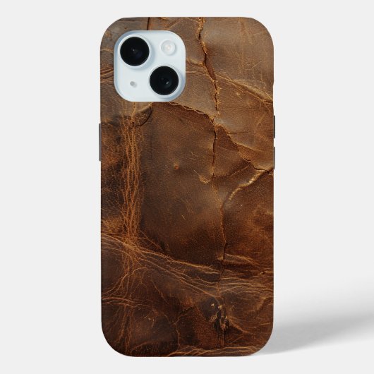 ヴィンテージ風の荒れた革のテクスチャー Case-Mate iPhoneケース (裏面)