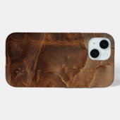 ヴィンテージ風の荒れた革のテクスチャー Case-Mate iPhoneケース (裏面 (横))
