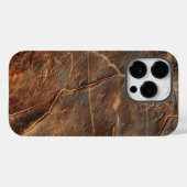 ヴィンテージ風の荒れた革のテクスチャー Case-Mate iPhoneケース (裏面 (横))