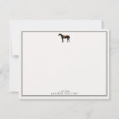 ヴィンテージ風の馬をモチーフにした便箋 招待状 (正面)