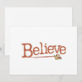 ヴィンテージ風の「信じる」ホリデーカード, ノスタルジックなグリーティング シーズンカード (正面/裏面)