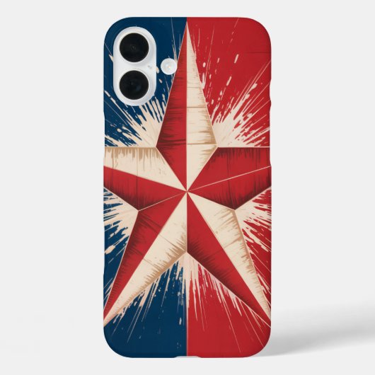 ヴィンテージ風アメリカーナフラグスマホケース 星柄 ダスト加工 Case-Mate iPhoneケース (裏面)