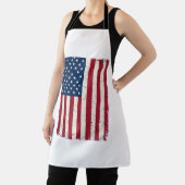 ヴィンテージ風アメリカ国旗ベクターTシャツデザイン エプロン (インサイチュ)
