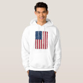 ヴィンテージ風アメリカ国旗ベクターTシャツデザイン パーカ (正面フル)