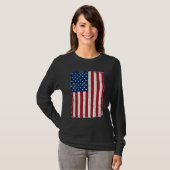 ヴィンテージ風アメリカ国旗ベクターTシャツデザイン Tシャツ (正面フル)