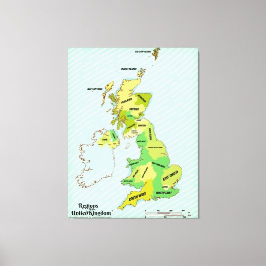 ヴィンテージ風イギリス諸島航海天気予報 キャンバスプリント (正面)